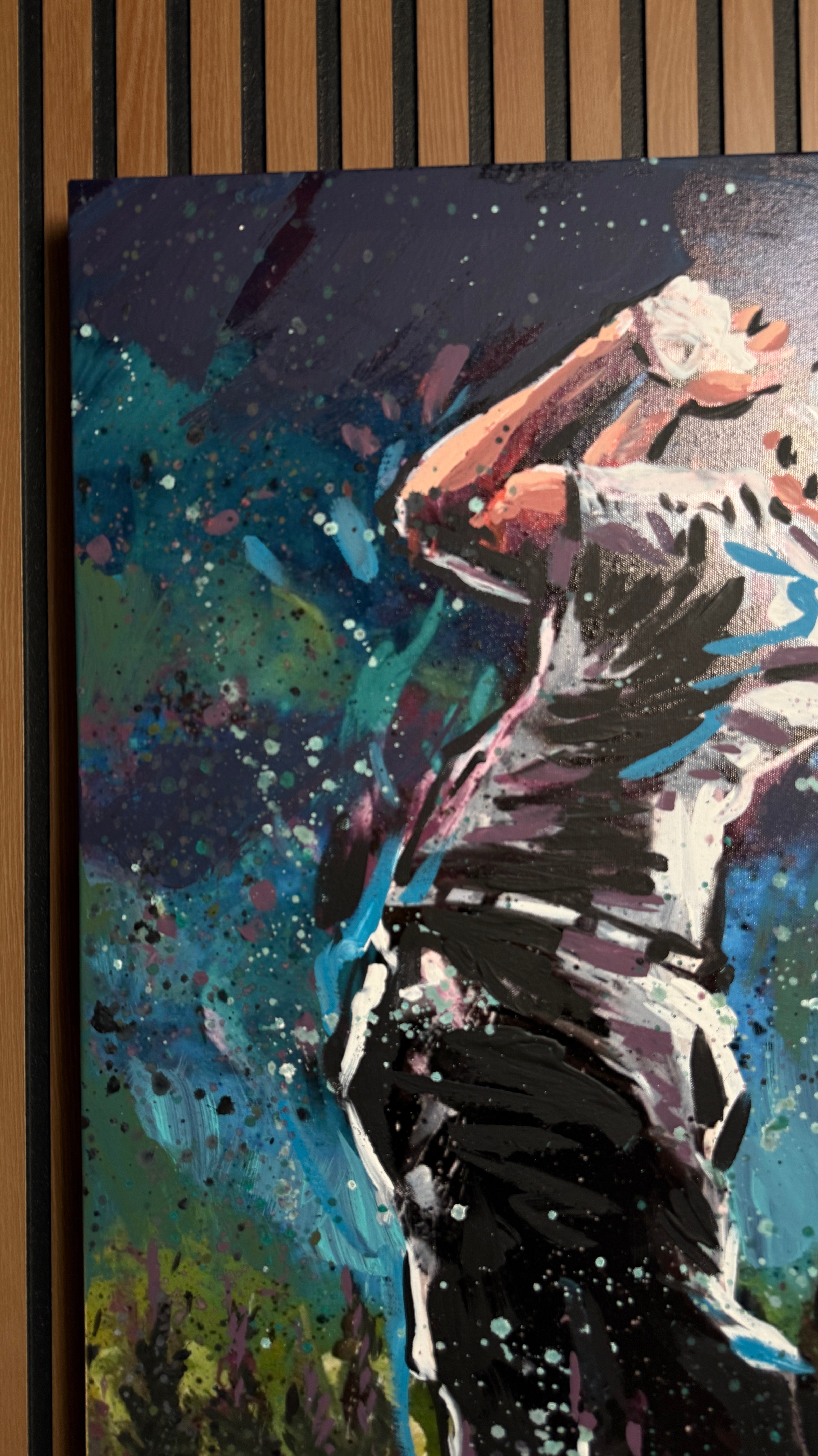Golf Swing - Original Hand Embellished Canvas Print