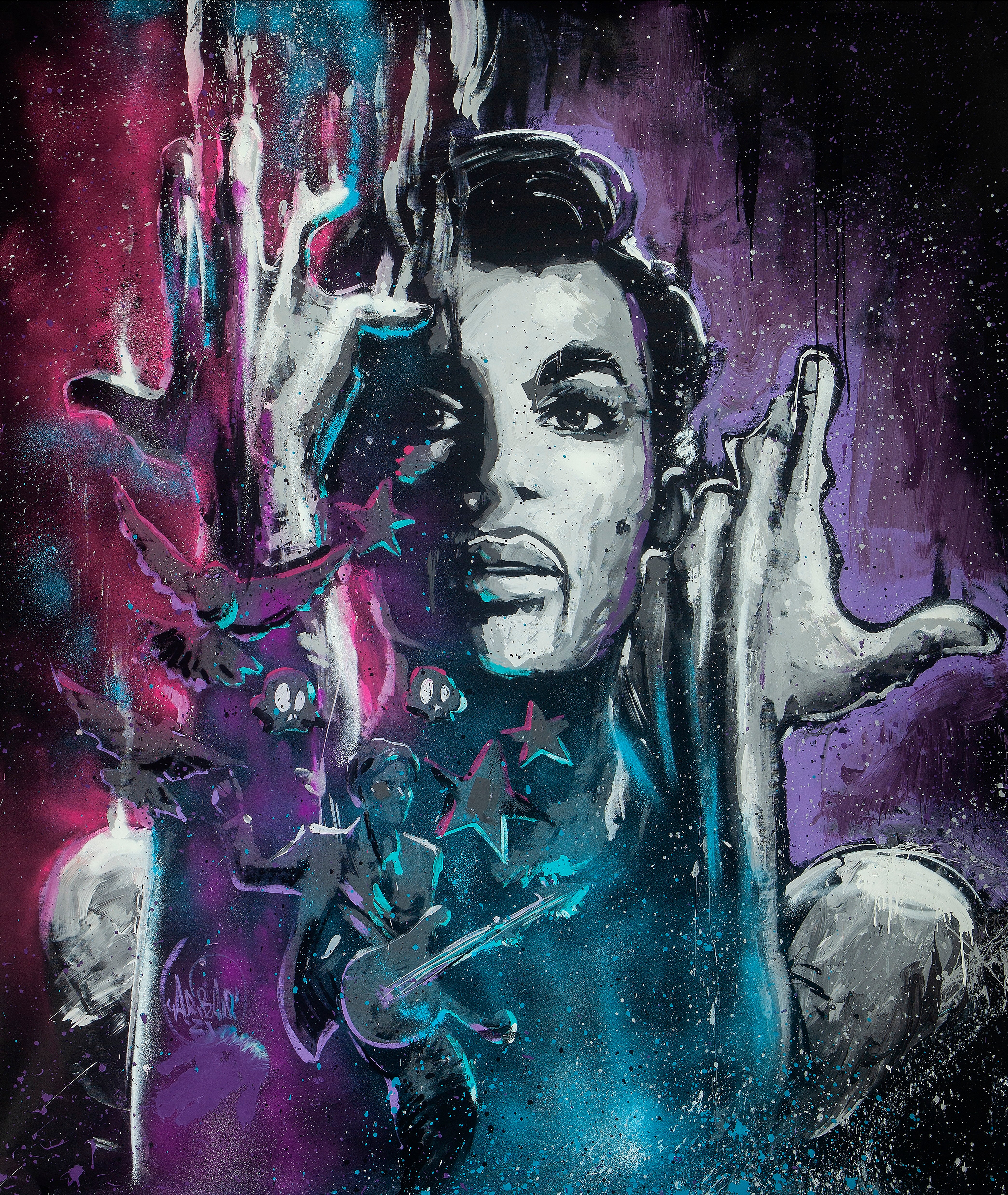 Purple Space - Original Painting