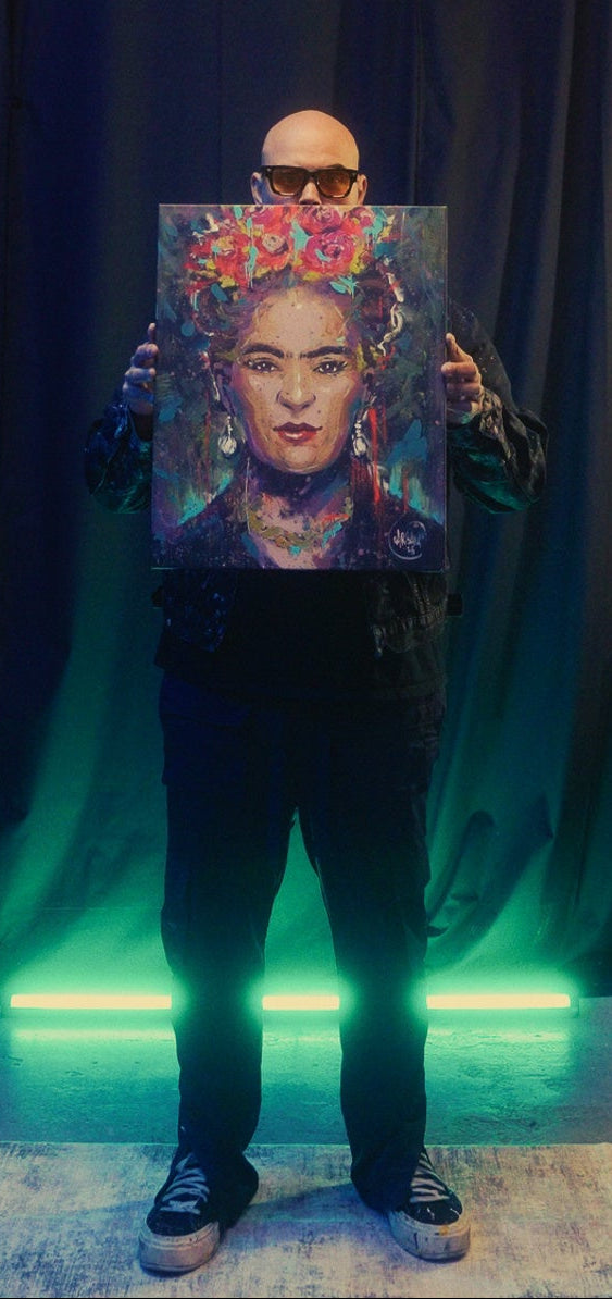 Frida Kahlo - Hand Painted Canvas Print - 1 of 1