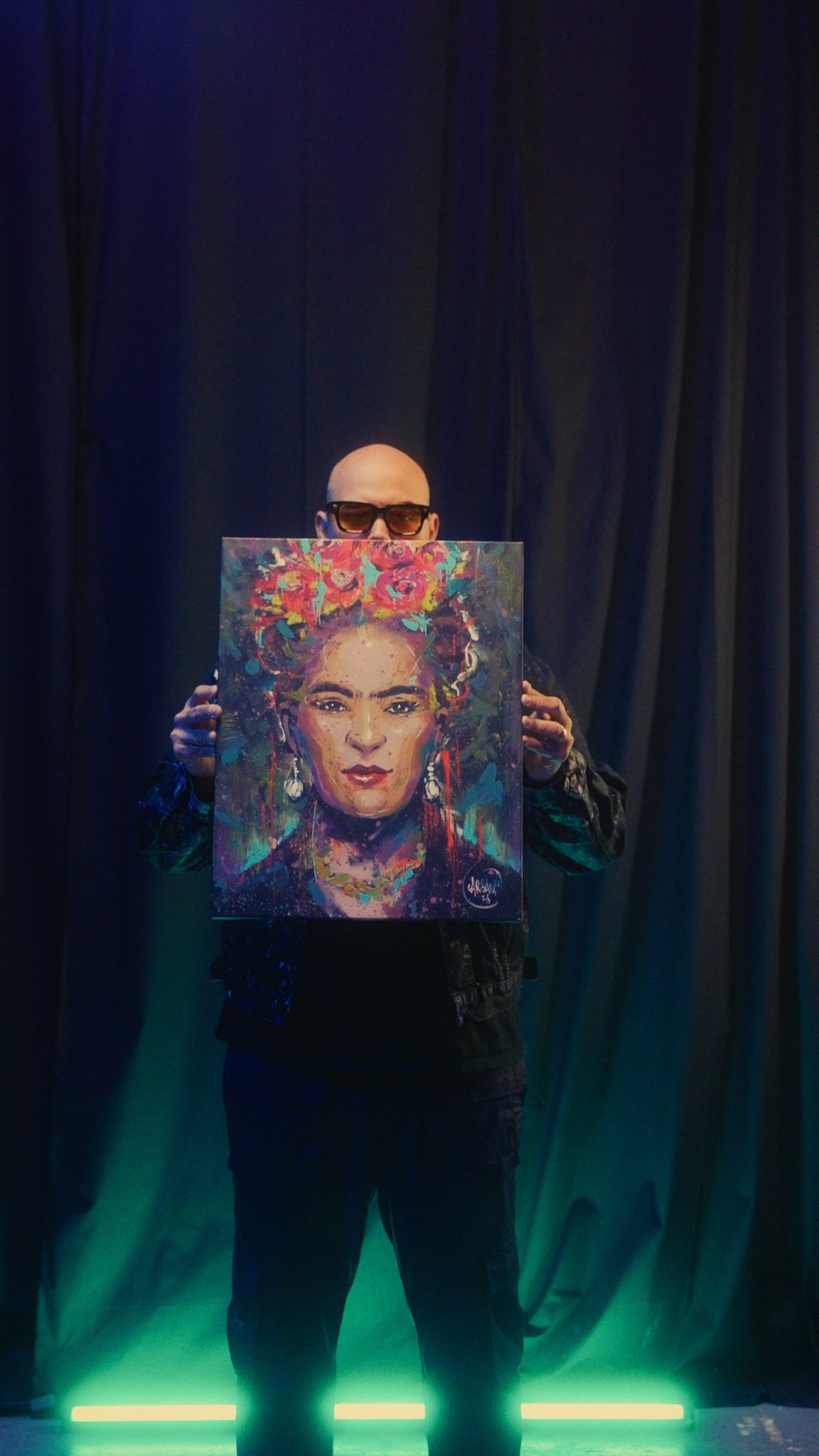 Frida Kahlo - Hand Painted Canvas Print - 1 of 1
