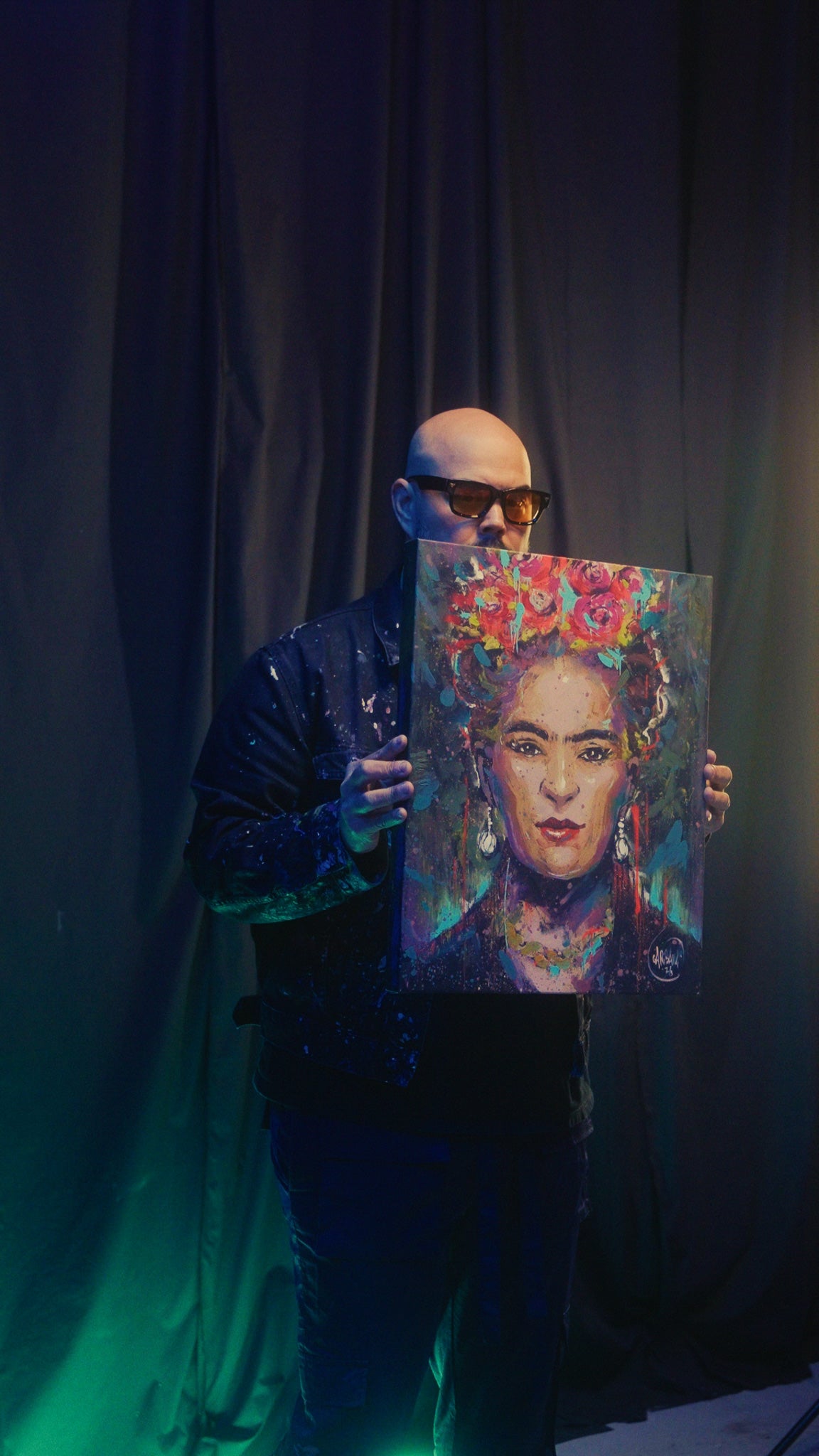 Frida Kahlo - Hand Painted Canvas Print - 1 of 1