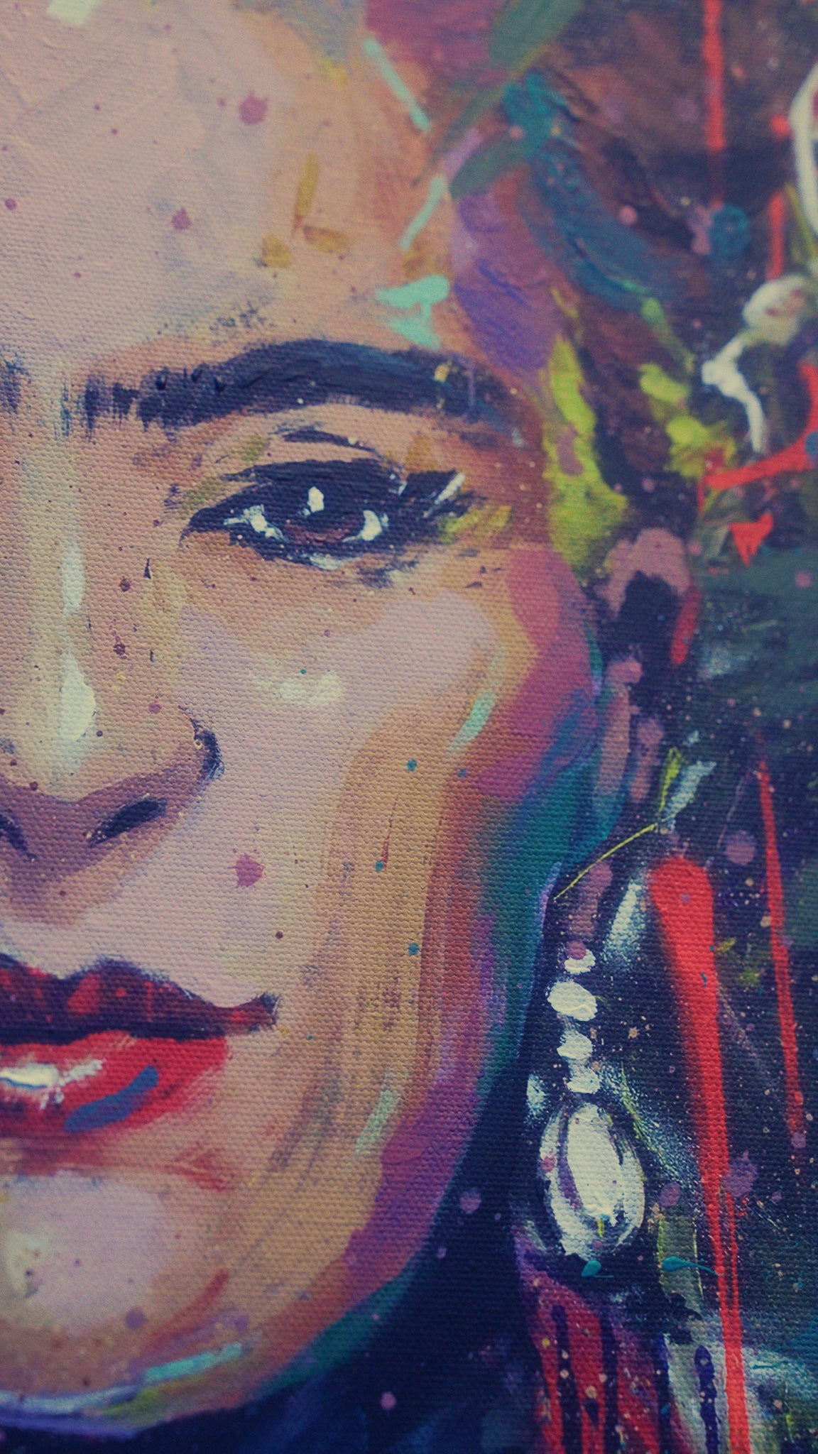 Frida Kahlo - Hand Painted Canvas Print - 1 of 1