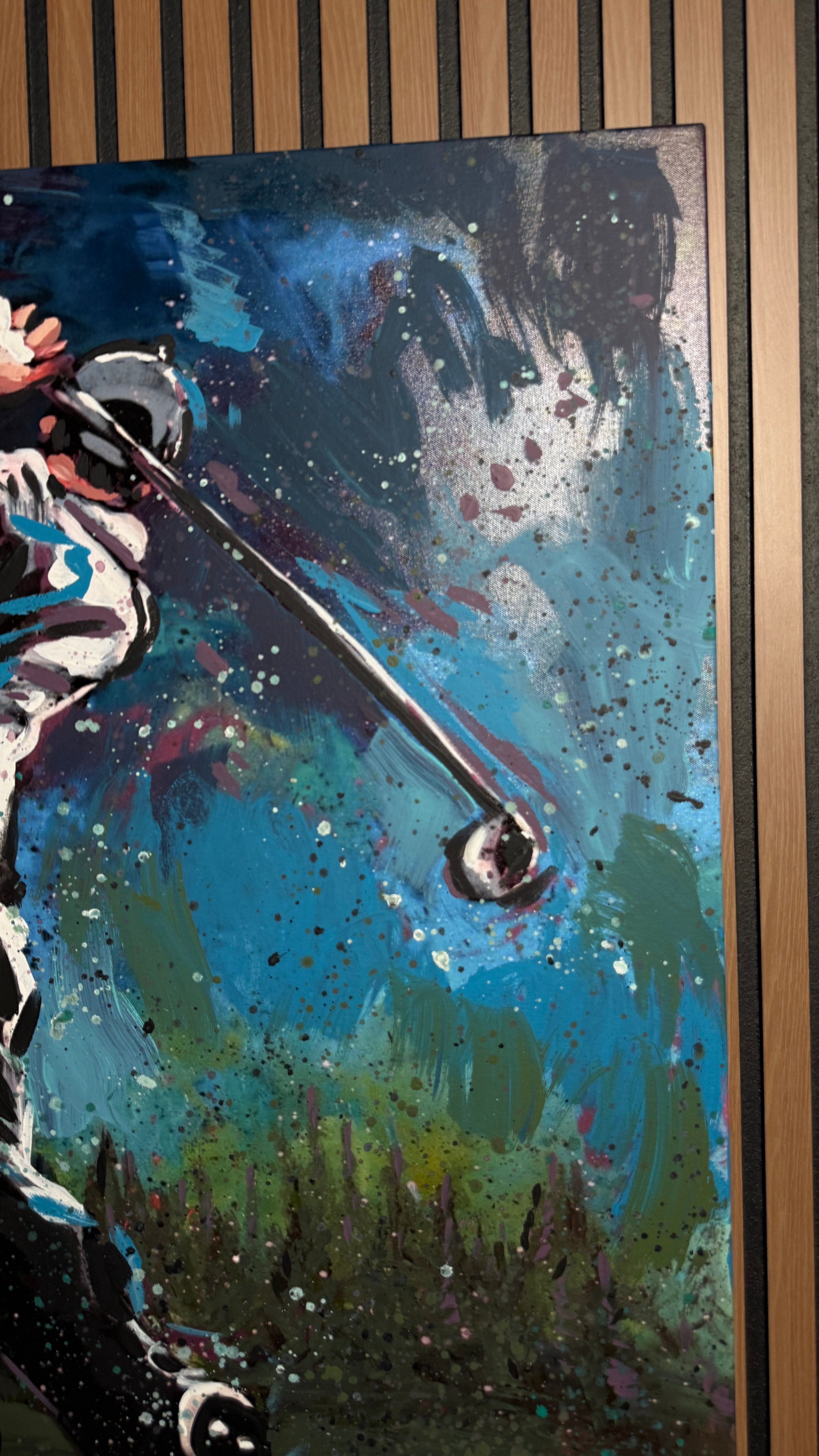 Golf Swing - Original Hand Embellished Canvas Print