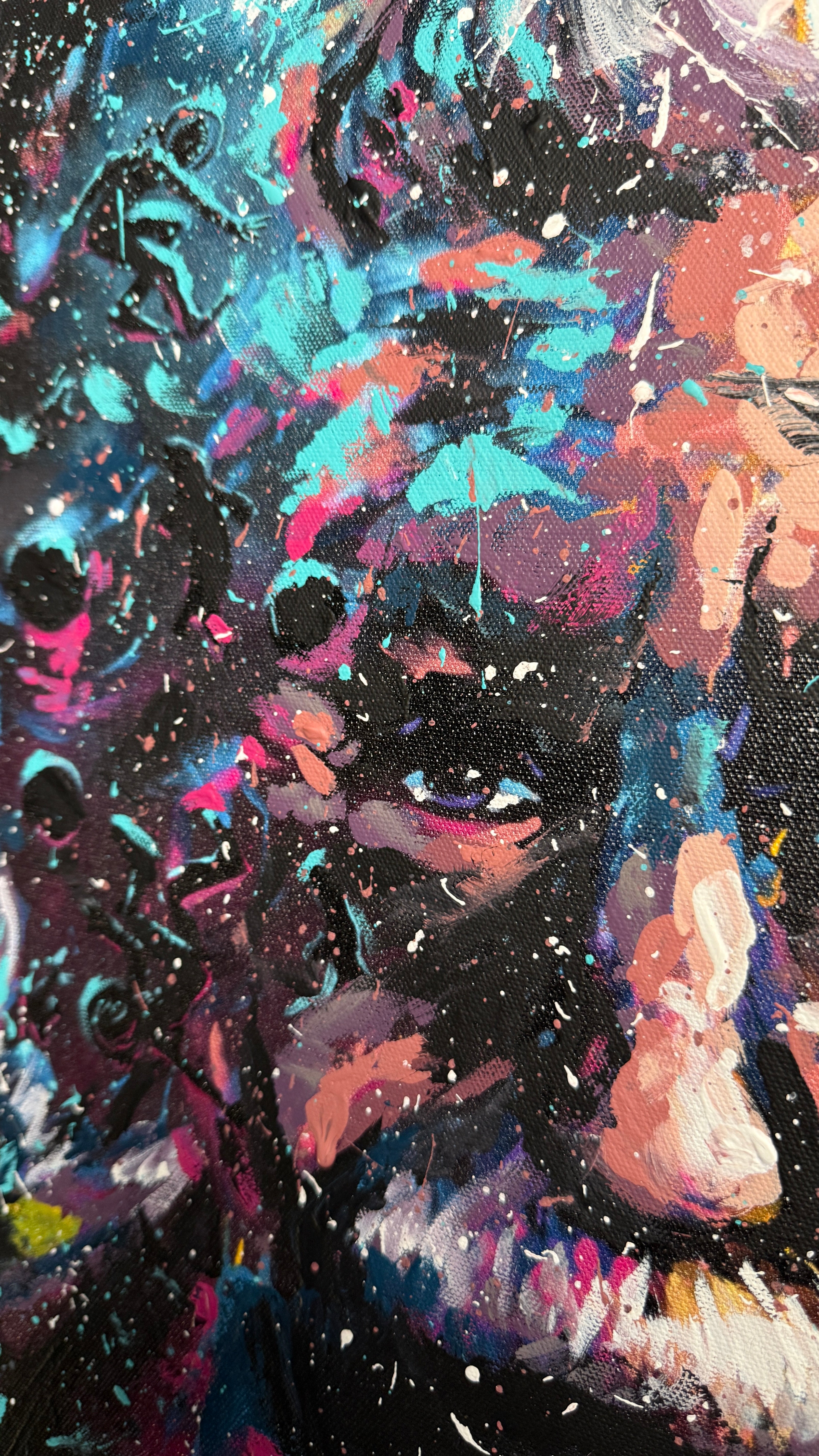 Colorful Mind - Original Hand Embellished Canvas Print