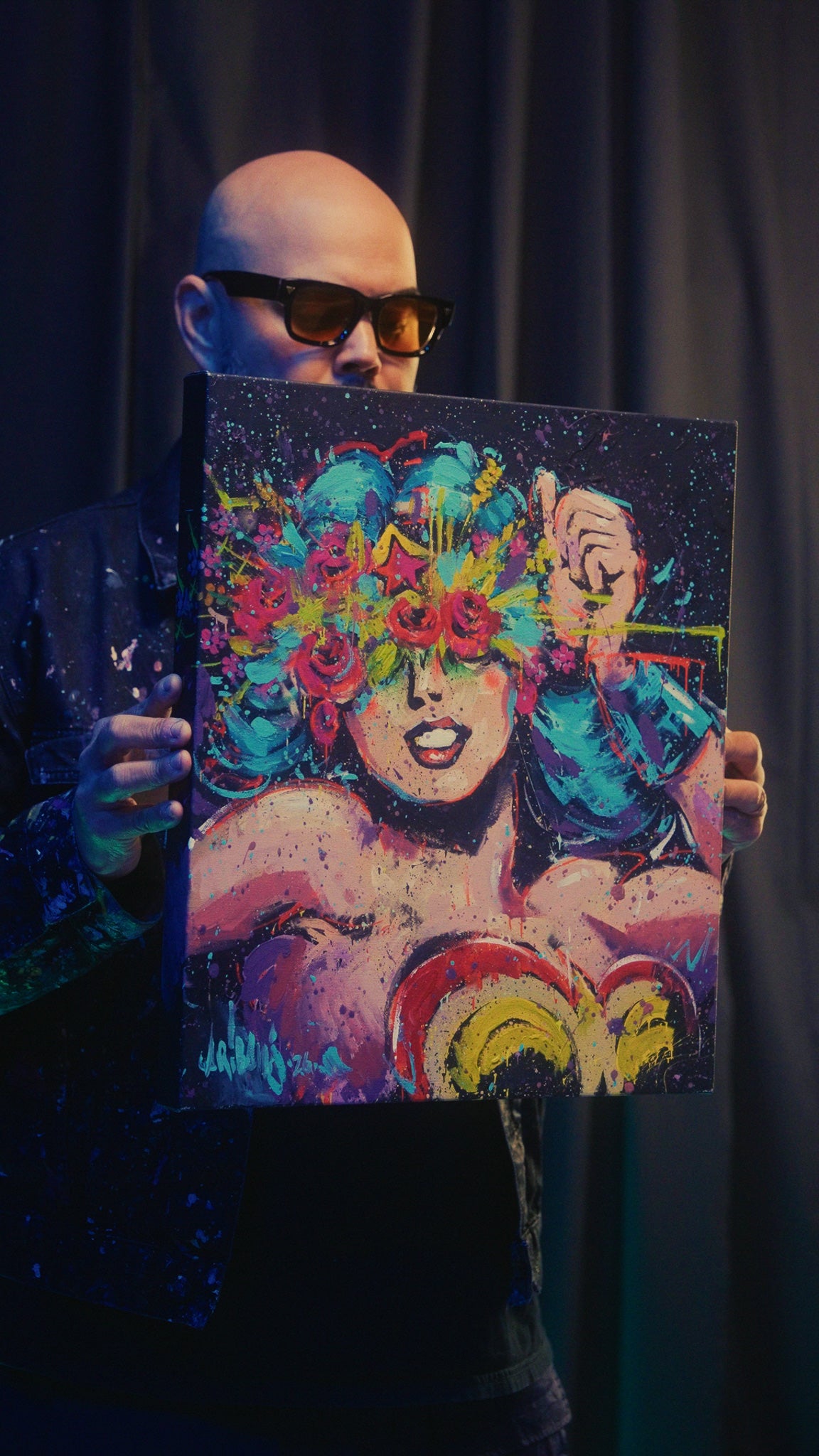 Wonder Woman - Hand Painted Canvas Print - 1 of 1