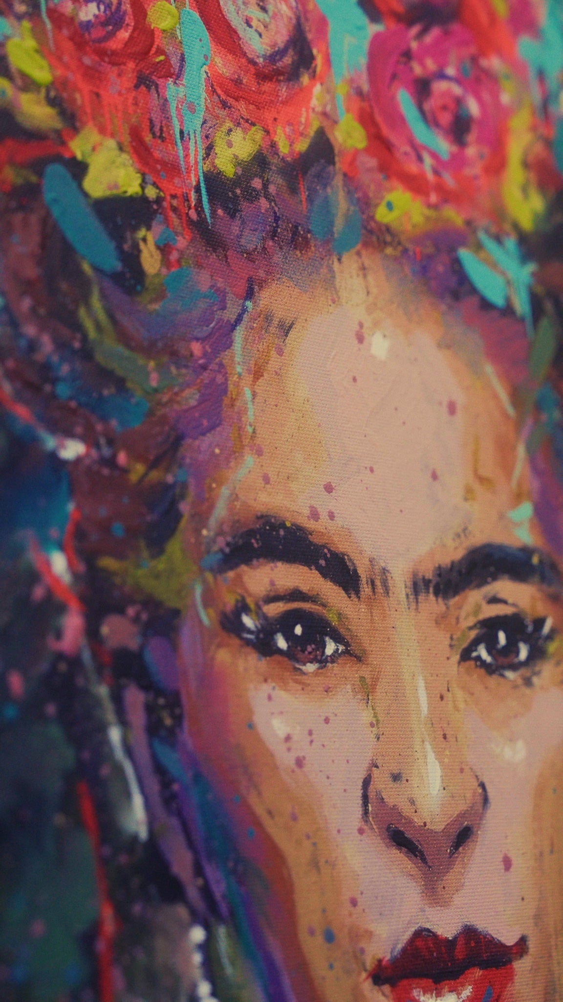 Frida Kahlo - Hand Painted Canvas Print - 1 of 1